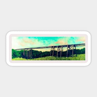 Abstract Bridge in Nature. Sticker